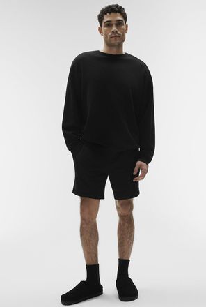 Alo | Chill Crewneck Neck Pullover Top in Black, Size: Medium