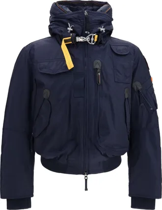 Parajumpers Mens Bomber Jacket Gobi Navy Blue Polyamide Padded & Down