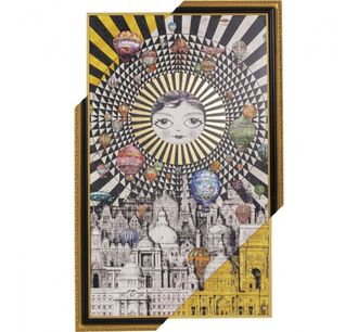 Kare Design Cuadro enmarcado de papel multicolor 260 x 160 cm