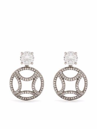 Loyal.e Paris Orecchini pendenti Perp&eacute;tuel-le in oro bianco 18 carati riciclato con diamanti - Argento