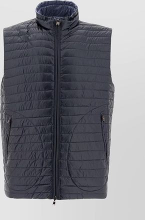 Herno collar quilted pockets sleeveless jackets