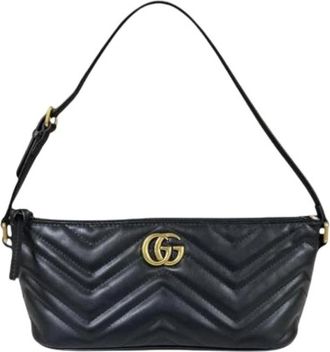 Gucci Pre-owned Vintage Schoudertas - Dames - Vintage Schoudertas - Zwart - ONE Size - Leer - Vintage