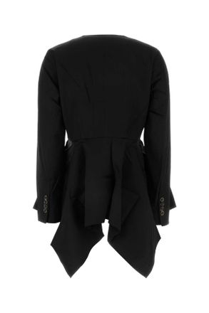 Uma Wang Viscose-Cotton Blend Jacket - Black