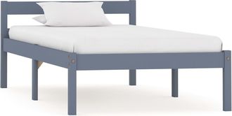 vidaXL Estructura De Cama Sin Colch&oacute;n Madera De Pino Gris 100x200 Cm Vidaxl