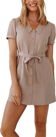 Bella Dahl Seamed Puritan Collar Mini Dress