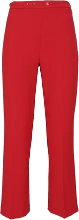 Elisabetta Franchi Cropped Straight-Leg Pants With Tailored Finish