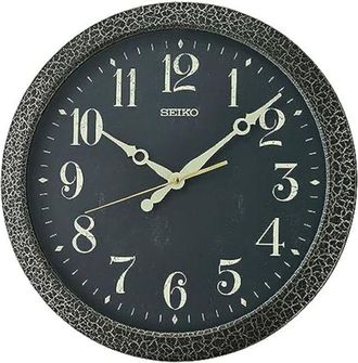 Seiko Wall Clock - SEIKO - Standard - Black - Plastic-Resin - 30 cm