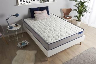 Actisom Colch&oacute;n blanco con espuma viscoel&aacute;stica 150 x 195
