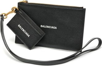 Balenciaga Black Leather Pouch (Pre-Owned)