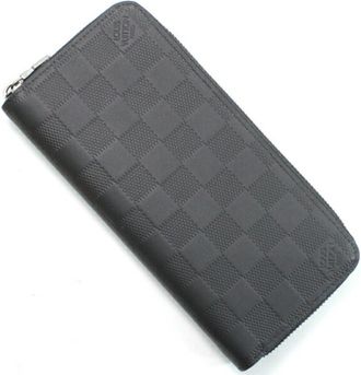 Louis Vuitton Black Damier Infini Long Wallet (Bi-Fold) (Pre-Owned)