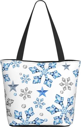 AOOEDM Pattern Of Snowflake Ladies Shopping Bag 13x11x7in.The Perfect ValentineS Day Gift.It Is The Best ValentineS Day Gift For Mom, Daughter, Wife,Etc
