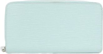 Louis Vuitton Blue Leather Long Wallet (Bi-Fold) (Pre-Owned)