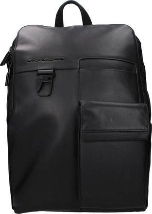 Piquadro Ca 5988S123N Leren Rugzak - Heren - Rugzakken - Zwart - ONE Size - Leer - Tassen