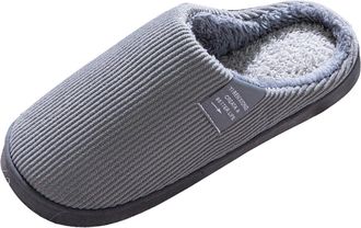 Generic women Men Plush Soft Slippers Winter Warm Slip On House Shoes Anti Skid Indoor Outdoor House Slippers Closed Toe Women Memory Foam Bedroom Shoes Winte