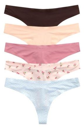 Honeydew Intimates Assorted 5-Pack Thongs in Basics 1 Colors at Nordstrom Rack, Size X-Large