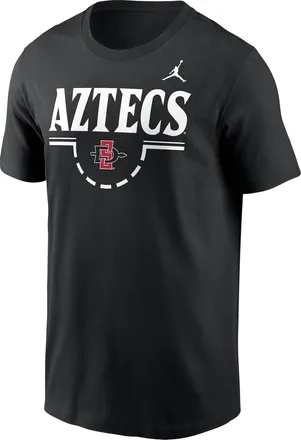 Nike Jordan Mens San Diego State Basketball Legend Jordan Brand Dri-FIT College T-Shirt in Black | IV8316-010
