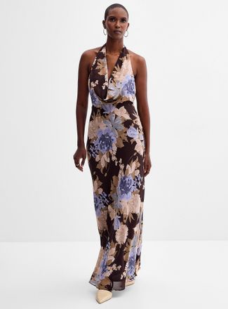 Ever New Womens Marina cowl-neck floral halter dress