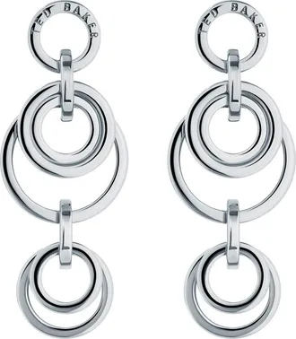 Ted Baker Huliet Linear Drop Earrings in Silver Tone/plain Metal at Nordstrom