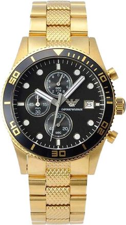 Emporio Armani AR5857 Heren Gouden Chronograaf Horloge