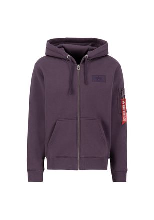 Alpha Industries Hoodie ALPHA INDUSTRIES Backprint Zip Hoodie, Herren, Gr. S, lila (plum), Obermaterial: 80% Baumwolle, 20% Polyester, regular fit, Sweatshirts Hoodie