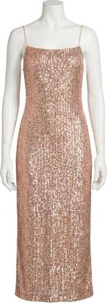 Z Supply Paulina Square Neck Midi Dress In Rose Gold