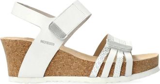Mephisto Stijlvolle Lucia Sandaal voor Dames - Dames - Sleehakken - Wit - 42 EU - Leer - Schoenen
