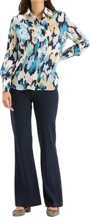 Tyler B&ouml;e Chloe Silk Clouds Shirt In Blue Multi