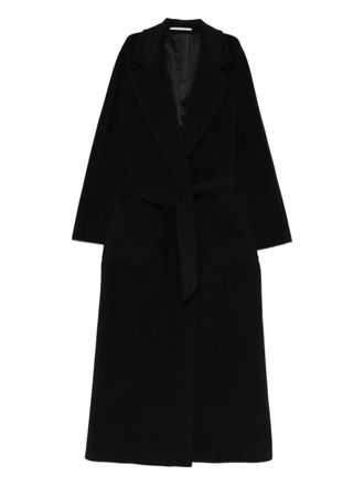 Tagliatore belted coat - women - Wool/Cupro - 44 - Black