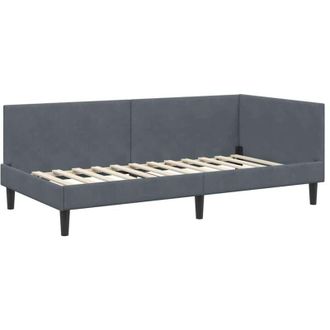 vidaXL Estructura De Cama En Esquina Gris Oscuro 90 Cm X 190 Cm Vidaxl