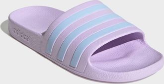 adidas Badesandale ADIDAS SPORTSWEAR AQUA ADILETTE, Damen, Gr. 40,5, ice lavender, glow blau, glow blau, Synthetik, Schuhe Badesandale, Badelatschen