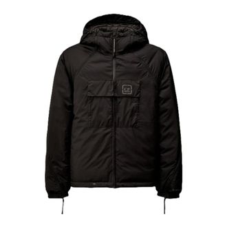 C.P. Company C.P. Company, Winter Jackets, male, Black, XL, Metropolis Hooded Down Jacket in Black