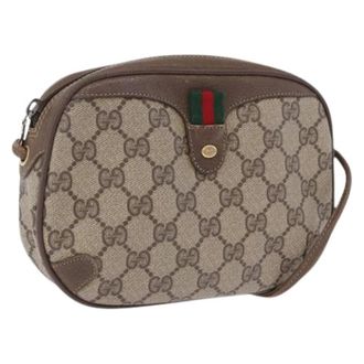 Gucci Pre-owned Vintage Shoulder Bag - Dames - Vintage Schoudertas - Beige - ONE Size - Leer - Vintage
