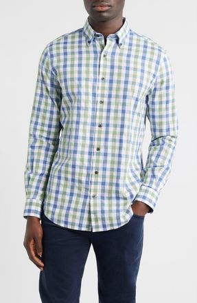 Johnnie-O Candler Plaid Button-Down Shirt in Forest at Nordstrom, Size Xx-Large