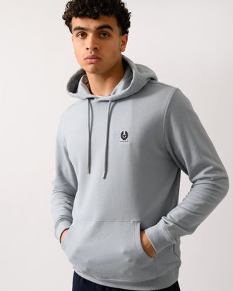 Belstaff Mens Pullover Hoodie in Blue Cotton - Size Large