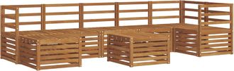 vidaXL Conjunto De Sof&aacute;s De Exterior 8 Uds. Natural Vidaxl