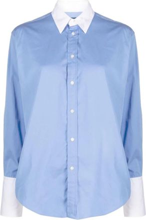 Polo Ralph Lauren Dames, Blouses & Shirts, Blauw, Maat: 2XL Katoen