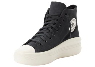 Converse Sneaker CONVERSE CHUCK TAYLOR ALL STAR MOVE PLATFORM COLORFUL SUEDE, Damen, Gr. 39,5, schwarz (shadow woods, egret, schwarz), Leder, Schuhe Sneaker