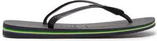 Havaianas Brazil Stripe Flip-Flop in Black at Nordstrom Rack, Size 35/36