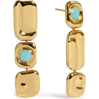 Monica Vinader Amaia Amazonite Cocktail Drop Earrings in 18K Gold Vermeil/amazonite at Nordstrom