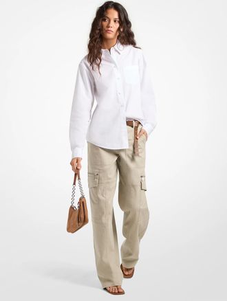 Michael Kors Cotton Poplin Boyfriend Shirt