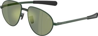 Moncler ME4009 VIZLA 10186R Mens Sunglasses Green Size 55