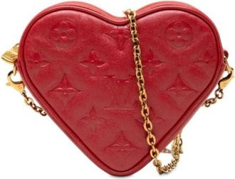 Louis Vuitton Pre-owned Vintage Embossed Lambskin Crossbody Bag - Dames - Vintage Schoudertas - Rood - ONE Size - Leer - Vintage