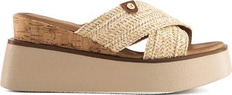 Andrea Womens Criss Cross Platform Wedge Sandals