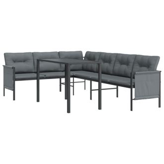 vidaXL Juego De Comedor De Jard&iacute;n 2 Piezas Acero Gris Antracita Vidaxl