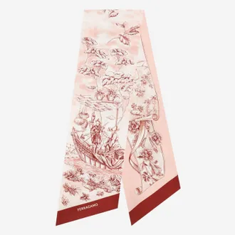 Ferragamo Silk Bandeau With Voyage Print