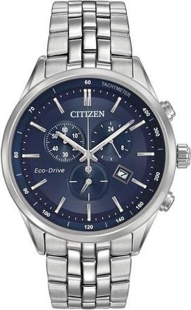 Citizen Chronograph Stainless Steel Bracelet Watch, 42mm in Silver-Tone at Nordstrom Rack