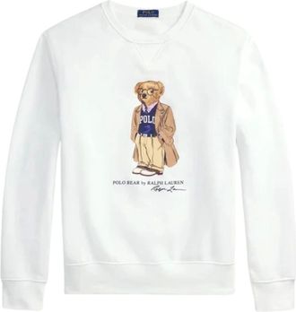 Ralph Lauren Hoodies & sweatvesten, Heren, Wit, L, Katoen, Katoenen sweatshirt