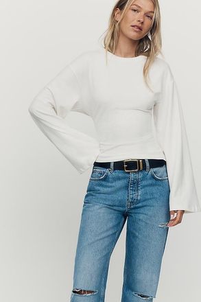 Maeve Waisted Long-Sleeve Top