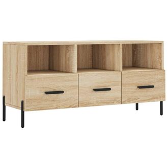 Berkfield Home TV Cabinet Sonoma Oak 102x36x50 cm Engineered Wood in Light Tan | Size: 102 x 36 x 50 cm