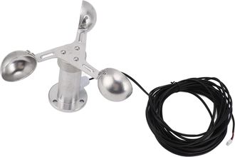 Infinite Anem&oacute;metro Con Sensor De Velocidad Del Viento, 3 Carcasas De Aleaci&oacute;n De Aluminio, Sensor De Medici&oacute;n Meteorol&oacute;gica 0-3,8 V, Cable De 8 M